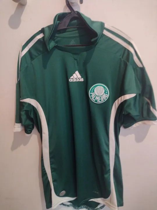 Camisa Palmeiras Verde 2009 Gola sem patrocínio Adidas P - Foto 5
