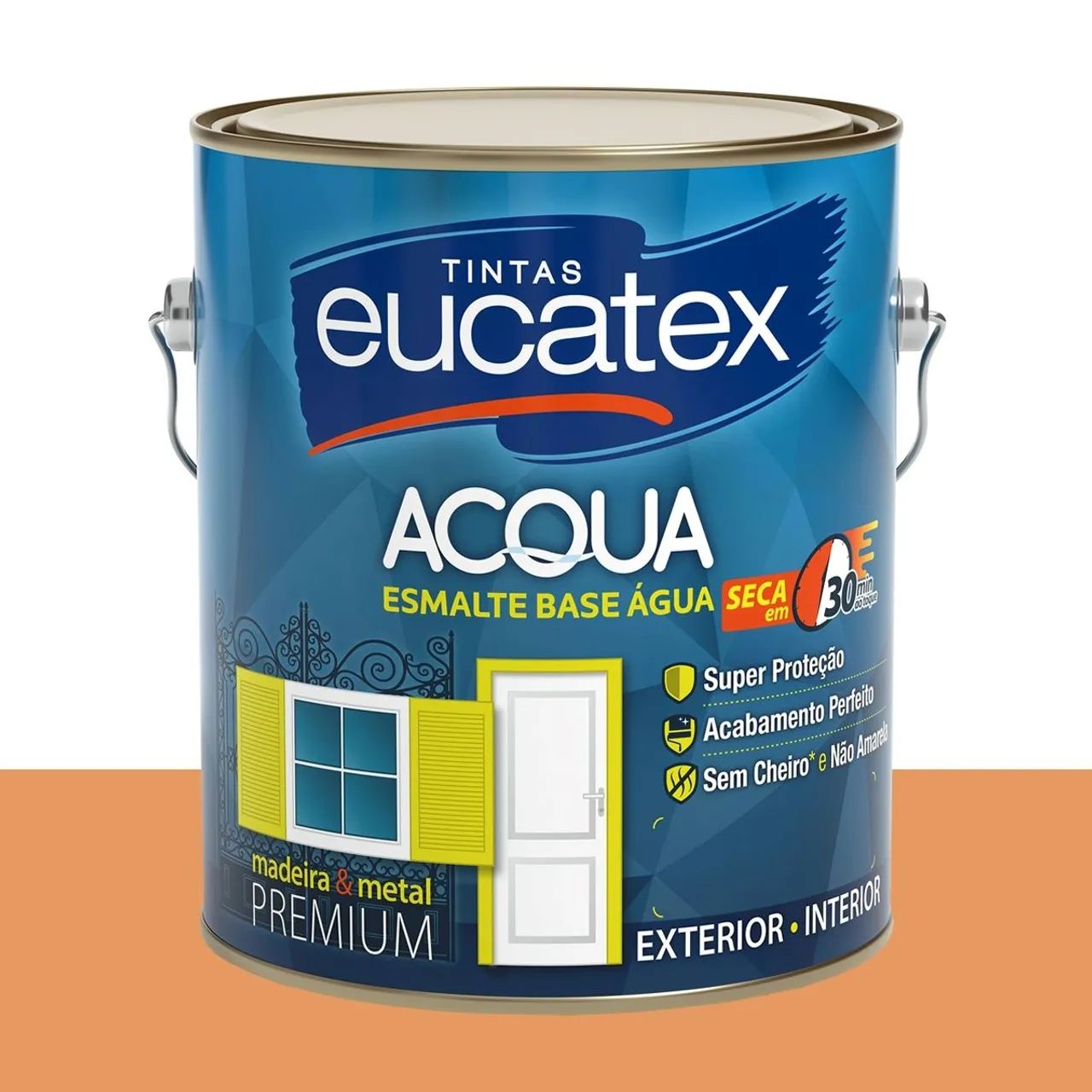 Tinta Esmalte Bril. Base Água Eucatex Doce de Abóbora 3,2 L