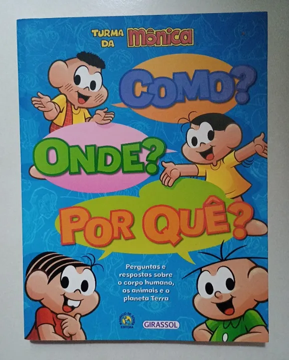 Livro infantil "Como? Onde? Por quê? Turma da Mônica"