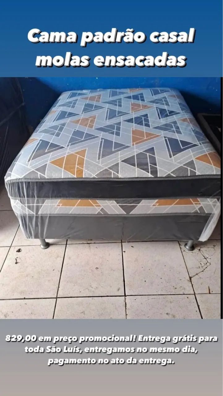 Cama Box Casal espuma, Molas, Ensacadas entrega grátis  - Foto 2