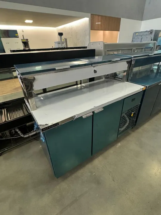 Balcão de Serviço Refrigerado Condimentador 1,50 metros nova