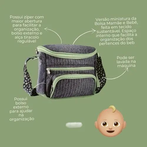 Mini bolsa Linha Mamãe e Bebê com design moderno - Foto 2