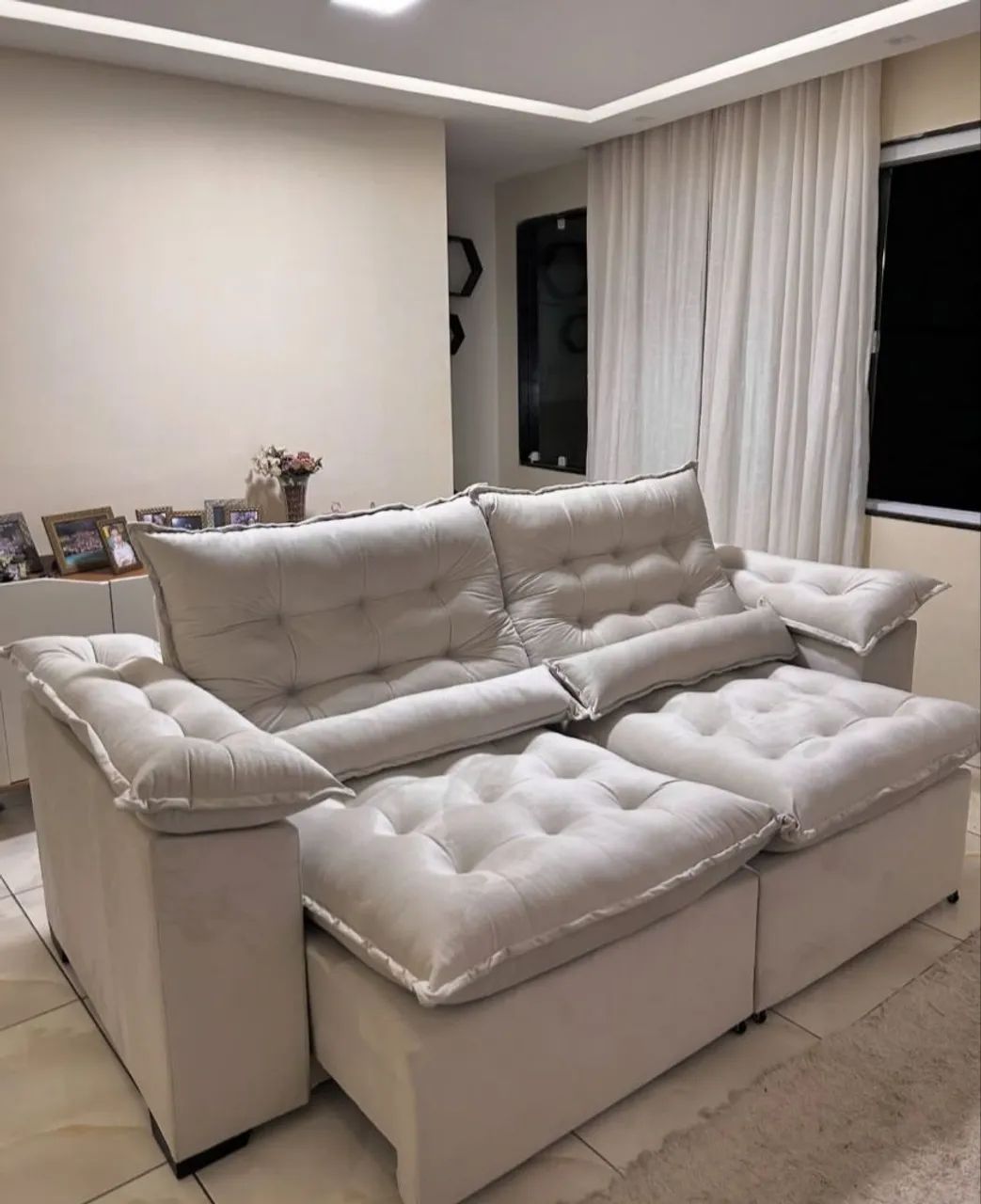 Sofá Retrátil e Reclinável Super Luxo