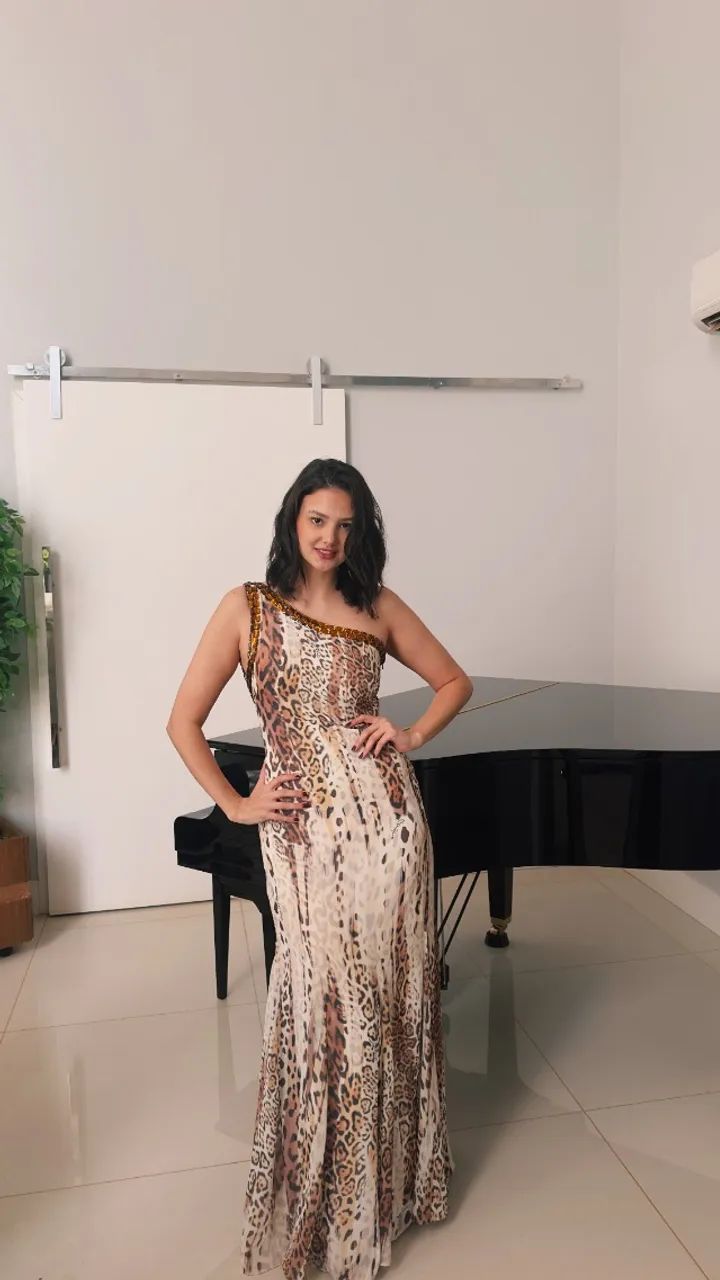 Vestido de festa de oncinha marca Lança Perfume Roupas Zona 07