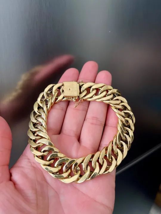 Pulseira Masculina Grumet Ouro 18k - Foto 4