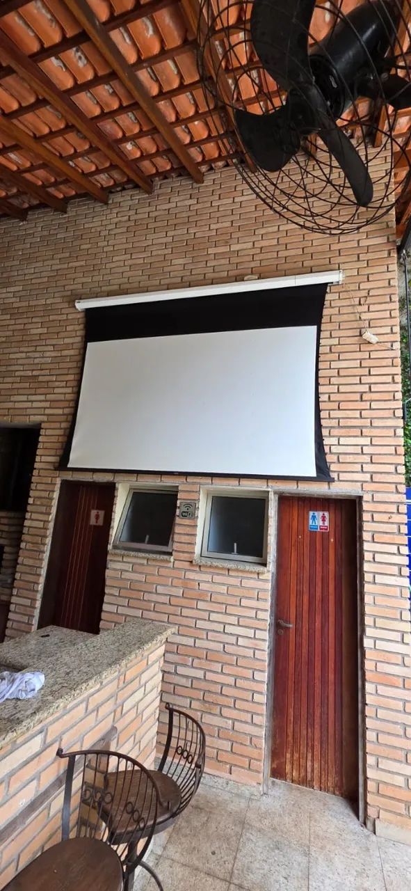 Tela Motorizada Tensionada Projetelas 106 Branco (Usado) - Foto 3