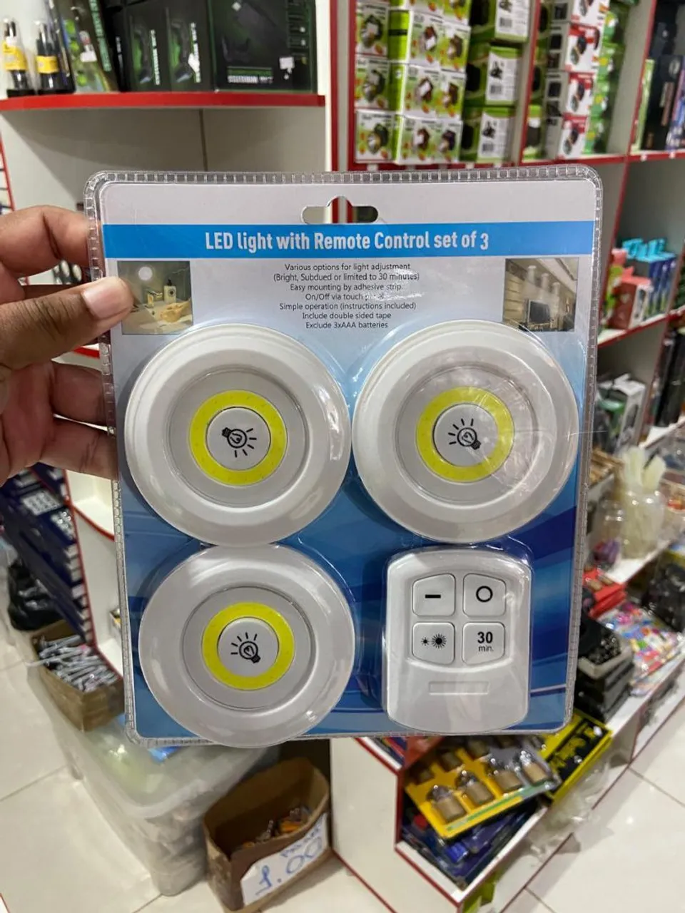 Kit 3 Luminárias LED com Controle Remoto