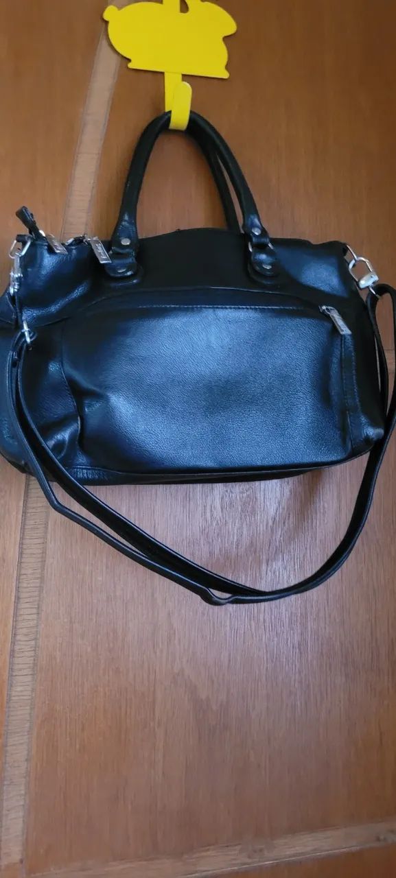 Bolsa couro preta - Foto 3