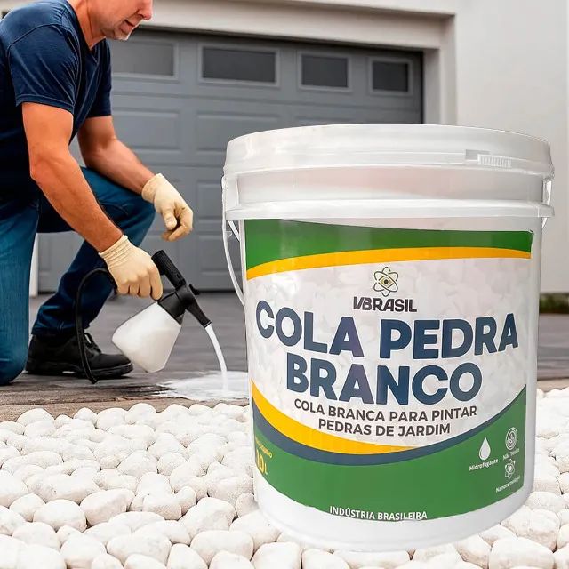 Cola Pedra Branco Fixador de Pedras para Jardim [10 Litros] BLACK FRIDAY - Foto 5