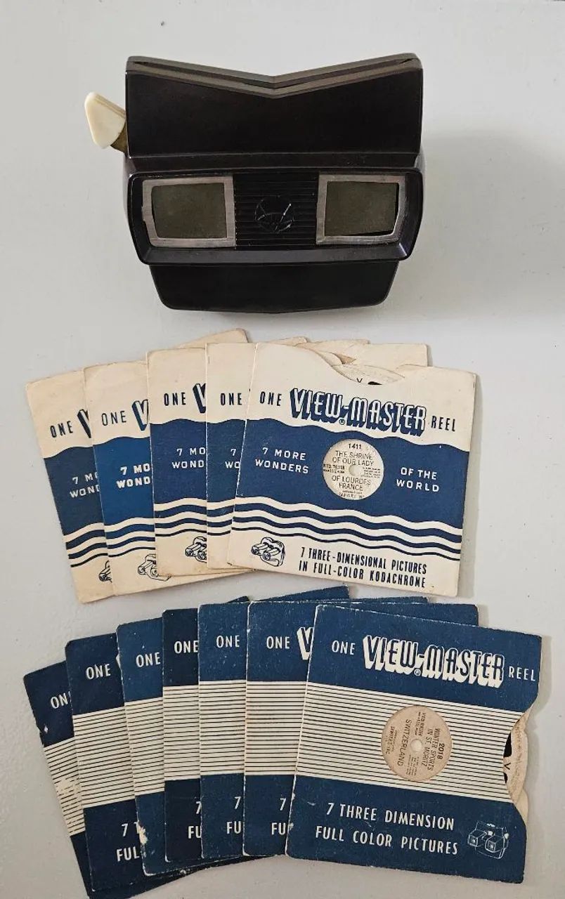 Visor de discos reels 3D viewmaster com 12 discos perfeitos  - Foto 2