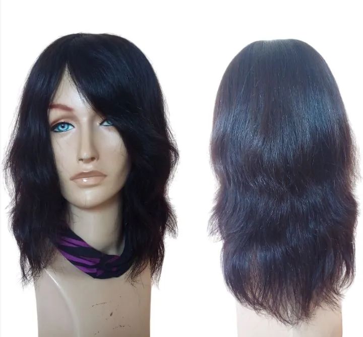 Peruca natural de cabelo humano 