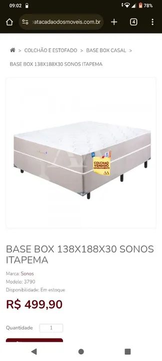 Base Box Casal e solteiro, bases e colchões. - Foto 2