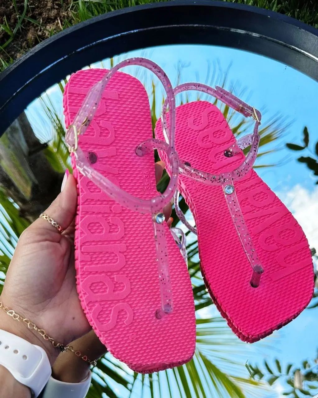 Sandálias Havaianas Roxo - Foto 4