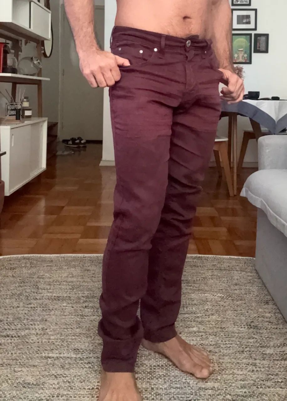 Calça Jeans Roxa Slim - 40  - Foto 3