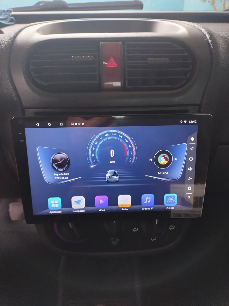 Central Multimídia Knup 923 Android para Carro - Tela Grande