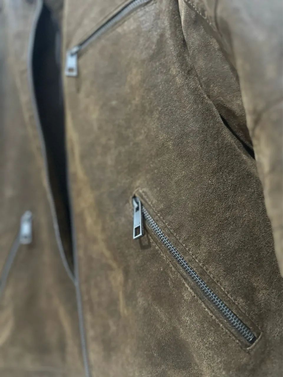Jaqueta de Couro Marrom Masculina - Foto 3