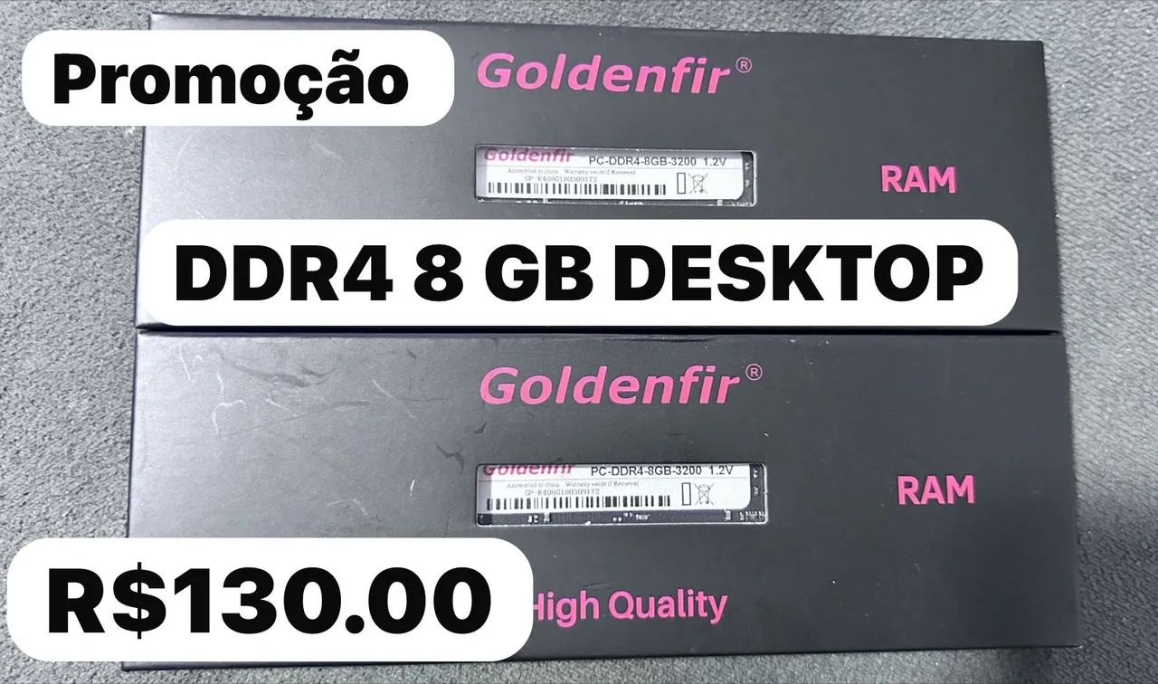 Memória RAM DDR4 8GB Goldenfir - 3200MHz - Desktop