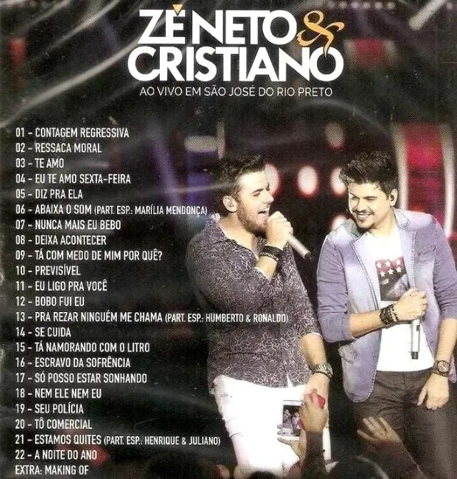 Dvd ZÉ NETO & CRISTIANO - SÃO JOSÉ do RIO PRETO 2016 Br