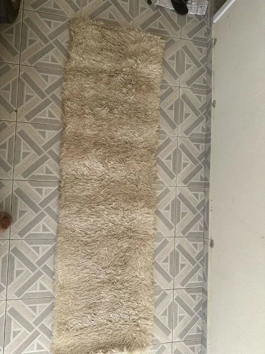 Tapete Peludo Bege