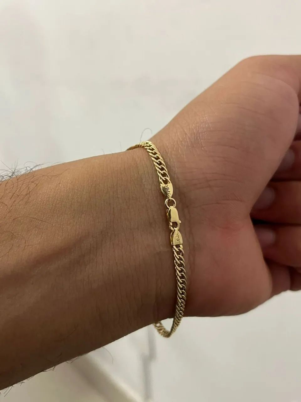 Pulseira Grumet Dupla Ouro18k - Foto 2