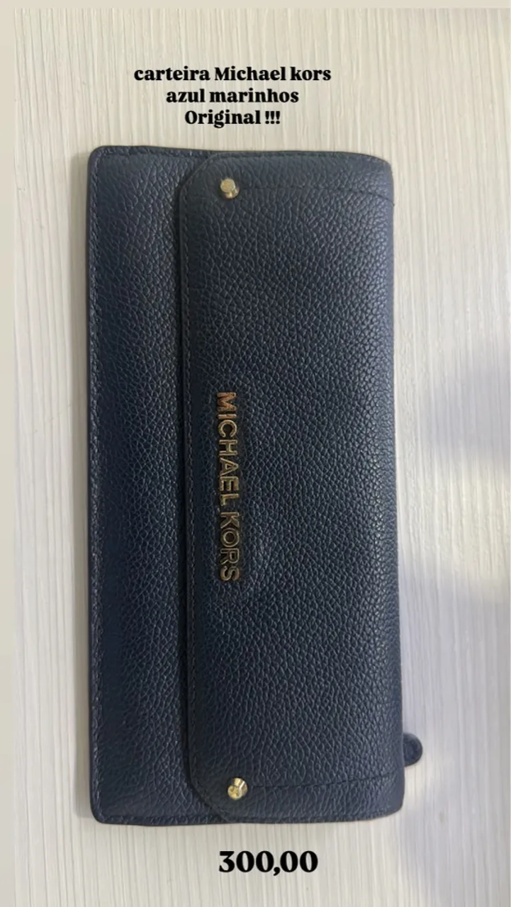 Carteira Michael Kors Azul Marinho Original