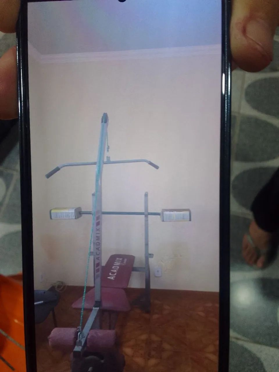 Banco de musculação e puxador Academix