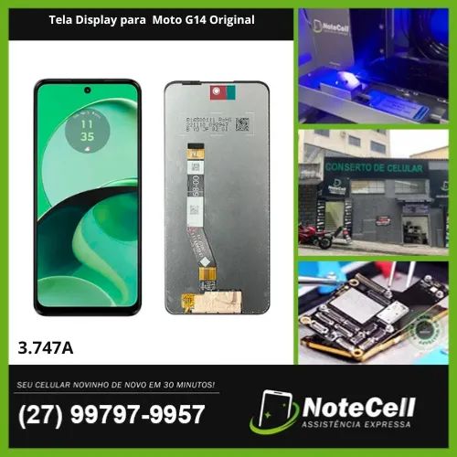 Tela Display Para Moto G14 Original 3.747A - Instalação Expressa Em 30 Minutos!