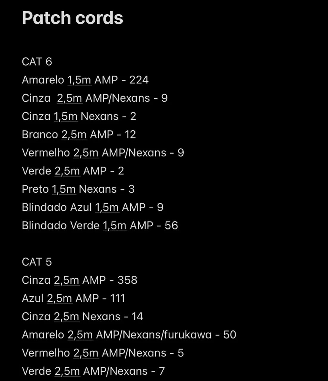 Cabo de Rede Patch Cord 2,5m AMP Cat5e - Novo - Foto 4