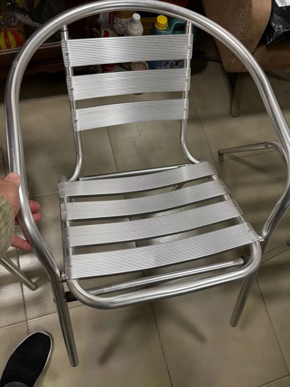 Cadeira de alumínio