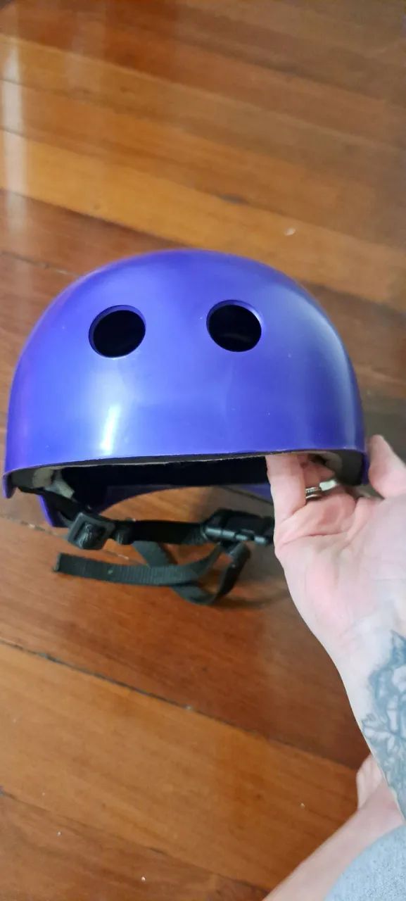 Capacete Ciclismo roxo beterraba infantil - Foto 3