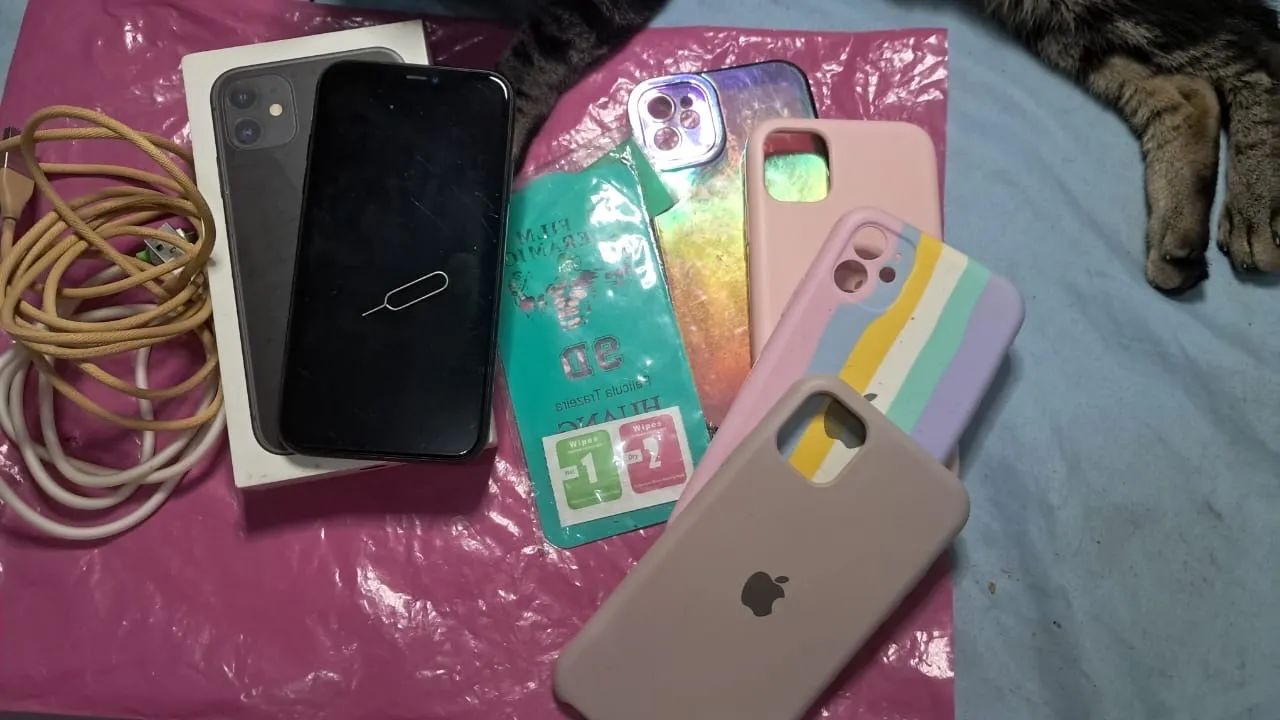iPhone 11 128G única Dona caixa 81%bat  capa carregador e pelicula