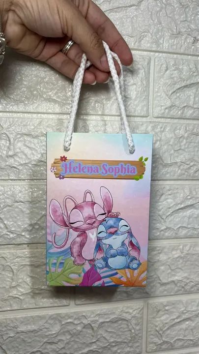 Sacola de Papel Personalizada Stitch - Foto 2