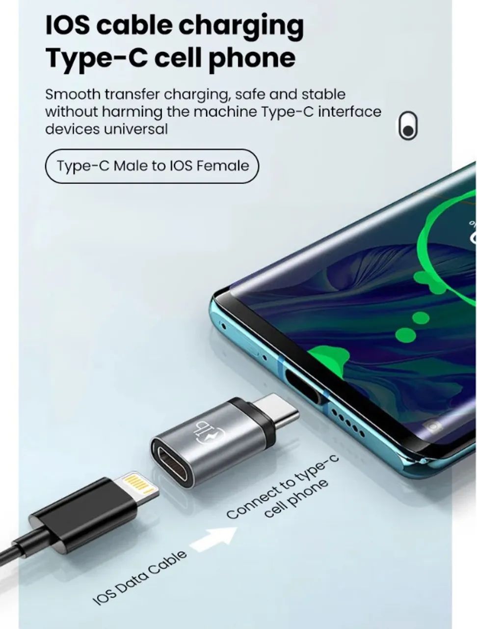 Adaptador Lightning Iphone Fêmea para  Para Type C - Foto 3