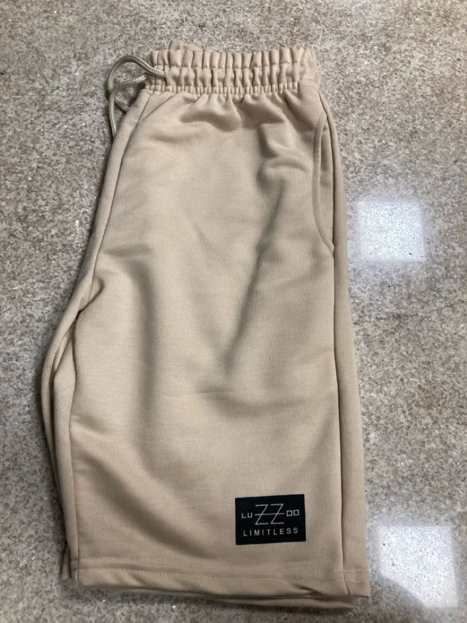 Bermuda de Moletom Masculina Bege