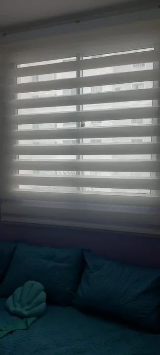 Persiana Rolô Duplo tipo Zebra Rainbow Double Vision 1,40 x 1,60 - Foto 4