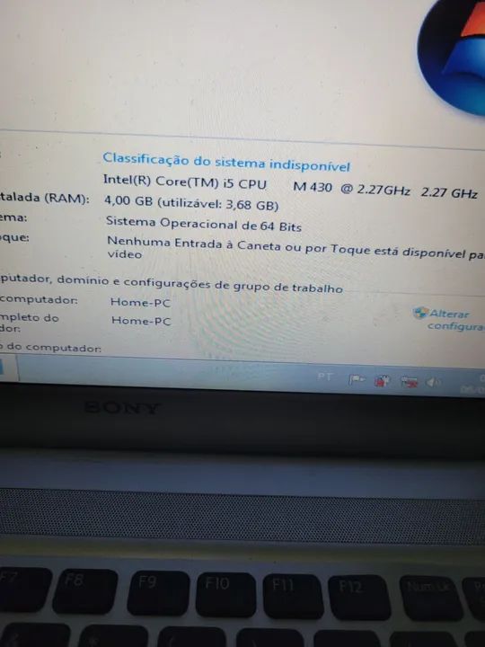 Notebook Sony vaio Core i5