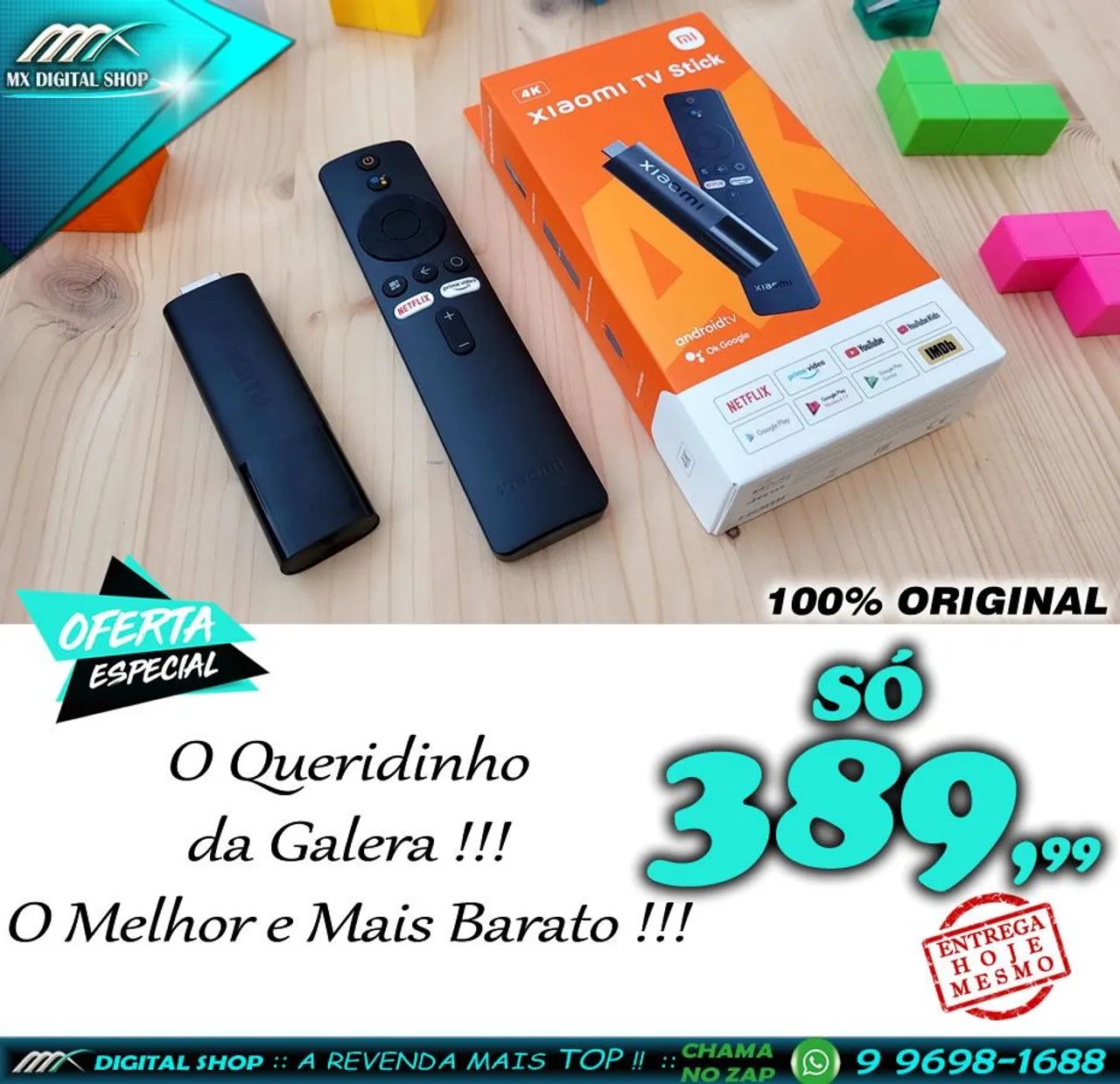 Xiaomi Mi TV Stick 4K - Novo - Foto 2