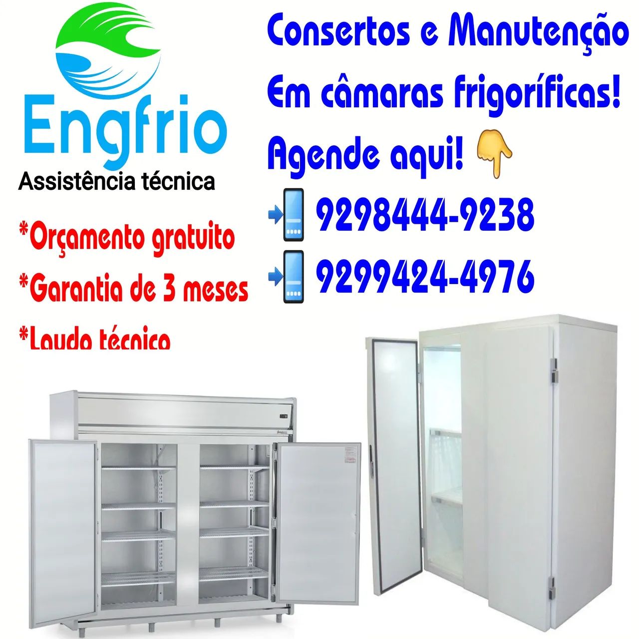 Câmara frigorífica em gerais! Orçamento gratuito.