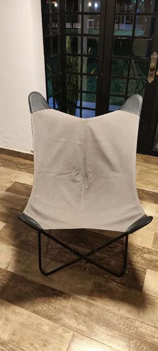 Cadeiras botterfly cinza lona - Foto 4