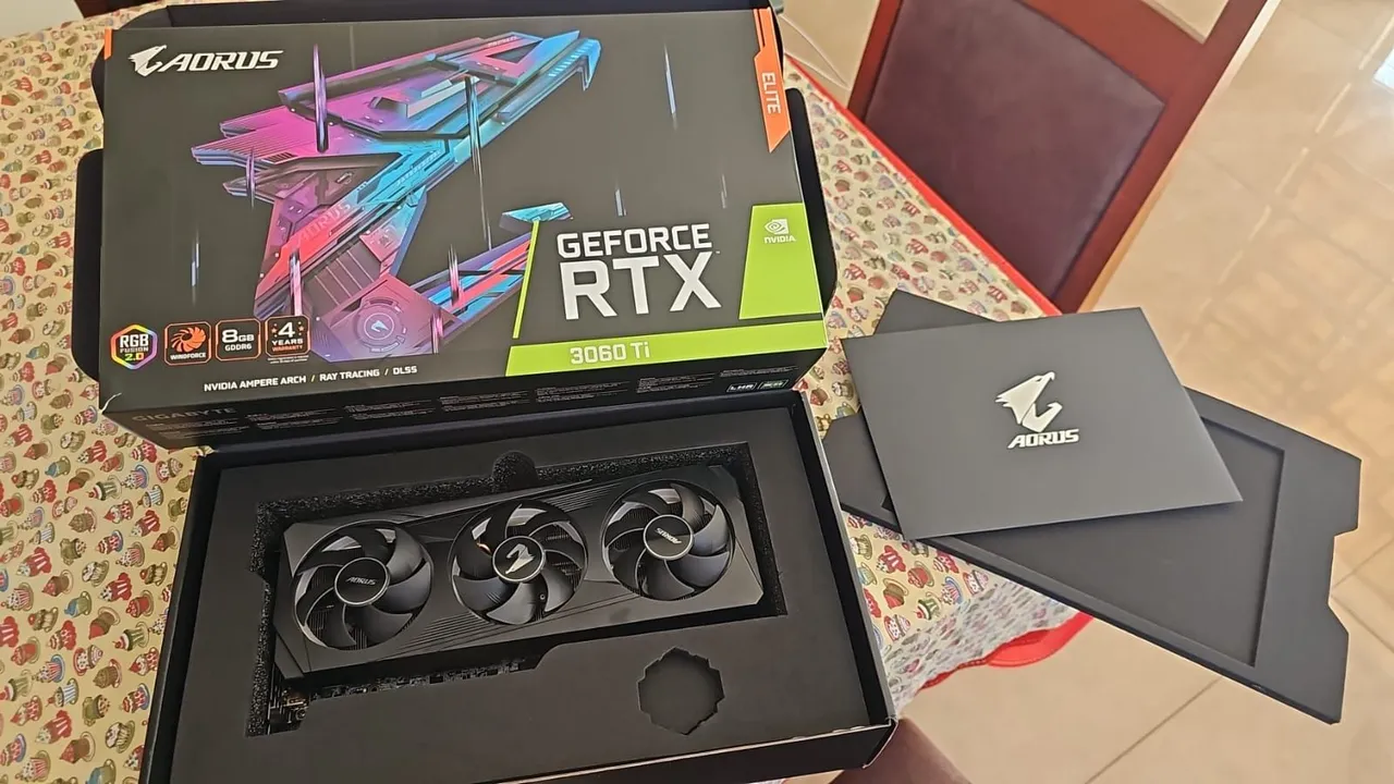 Placa de Vídeo Gigabyte GeForce RTX 3060 Ti AORUS ELITE