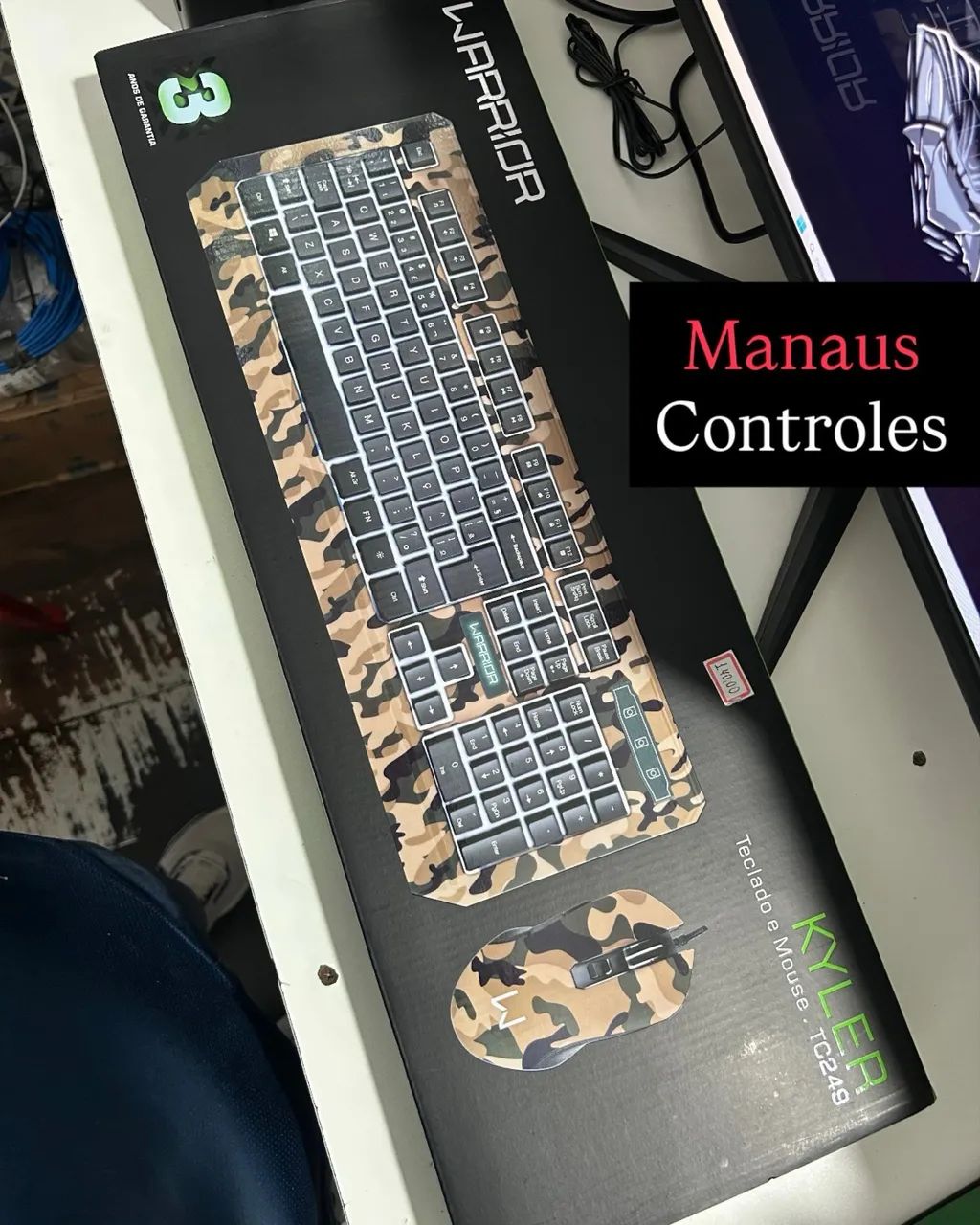 Kit Teclado e Mouse Gamer Kyler Warrior - Conexão Cabo USB 2.0 