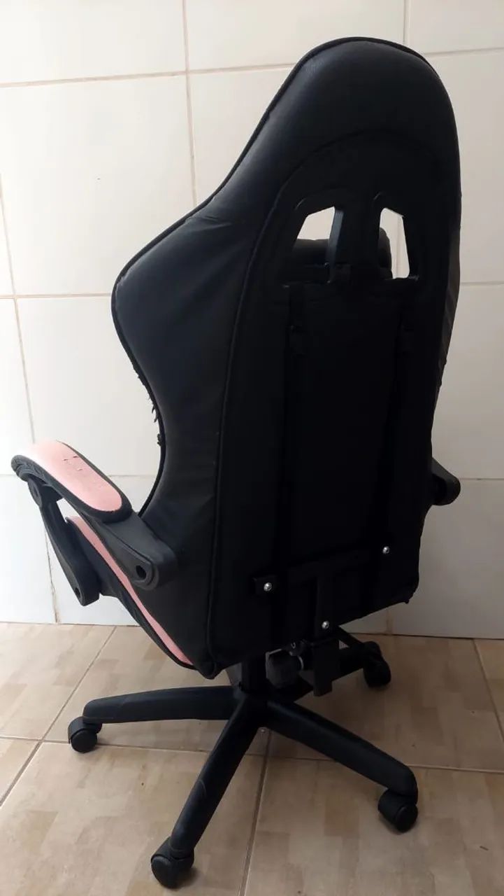 Cadeira Computador Gamer Rosa - Foto 3