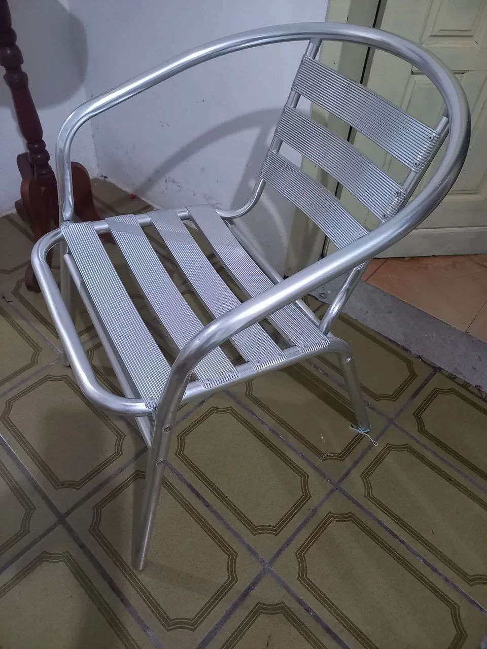 Kit  de 4 cadeira de alumínio para varanda vonservada