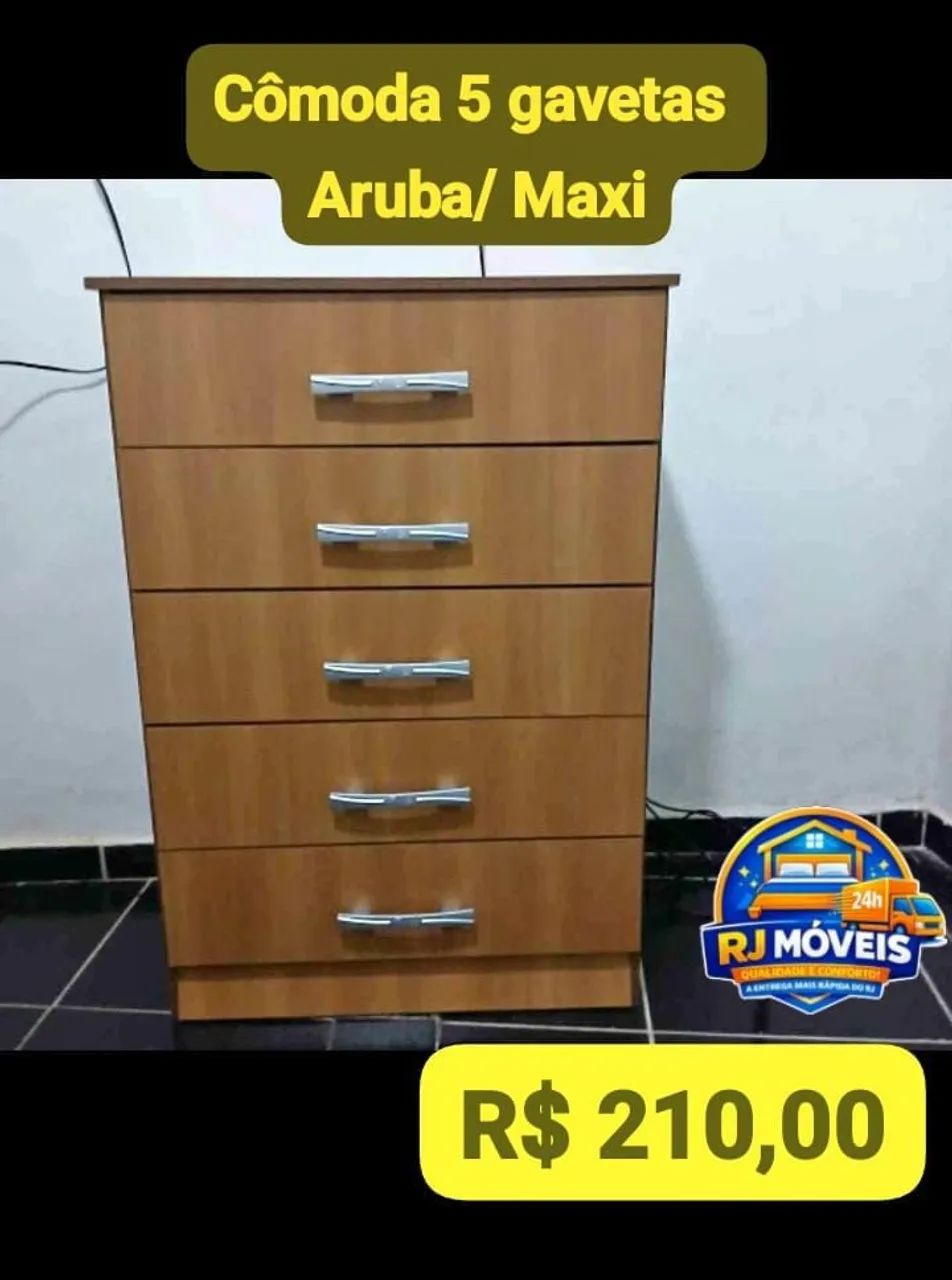 Cômoda 5 gavetas - Na caixa 