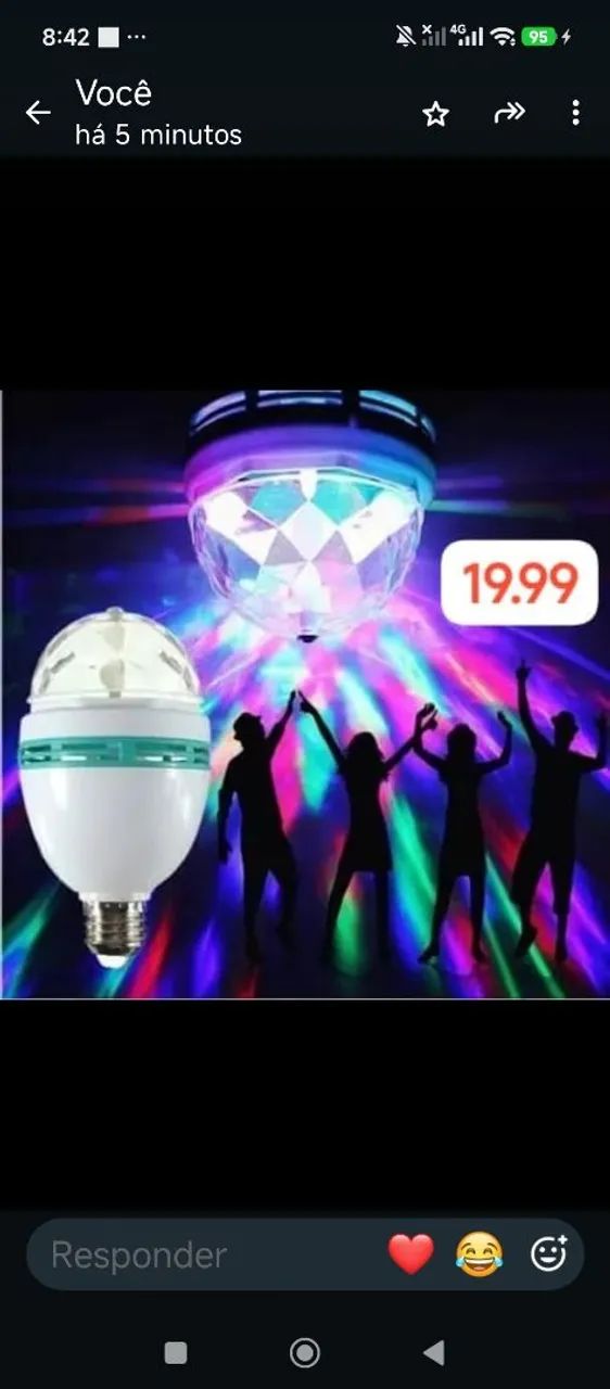 Jogubde luz só colocar no bocalbda lampada