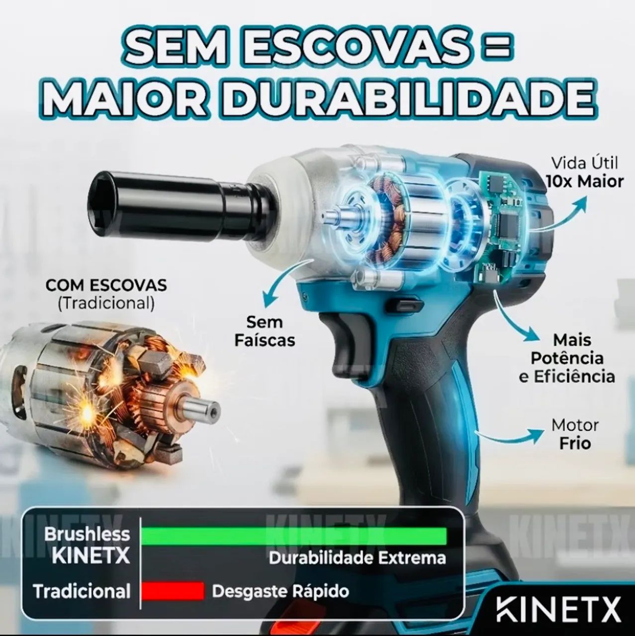 Chave impacto KINETX 880nM 68VF - Equipamentos Para Comércio