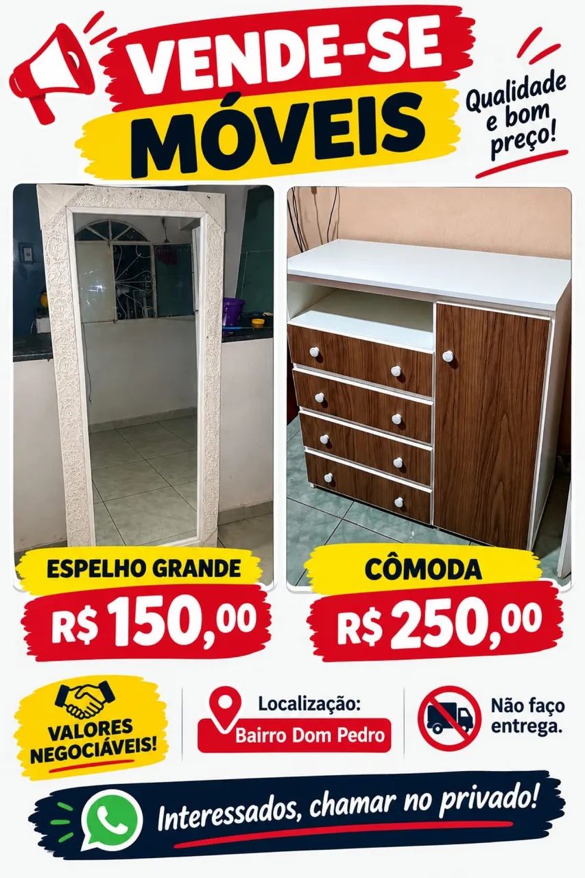 Espelho grande \ cômoda 