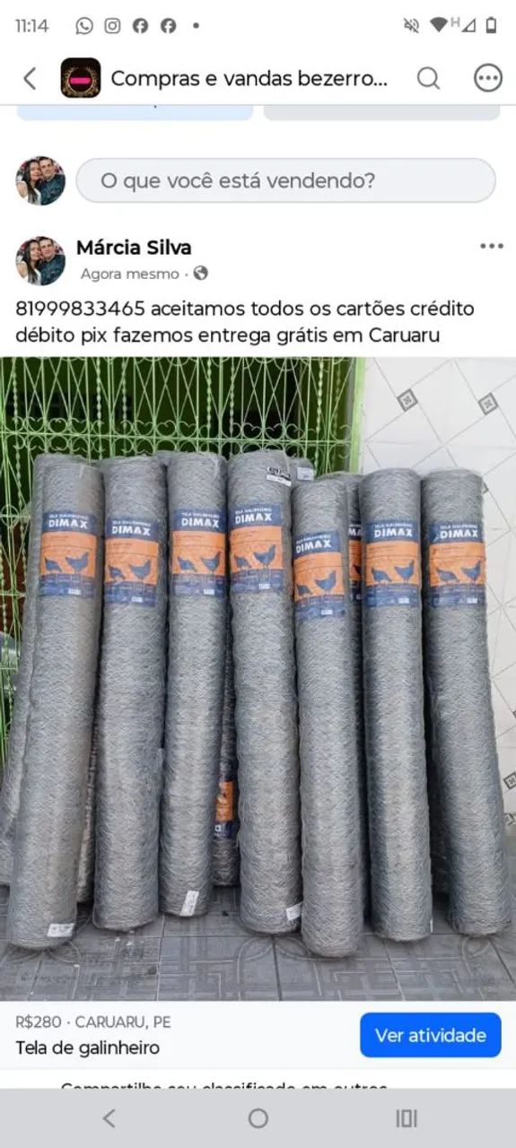 Tela galinheiro 1.50 altura 50 mts  - Foto 4