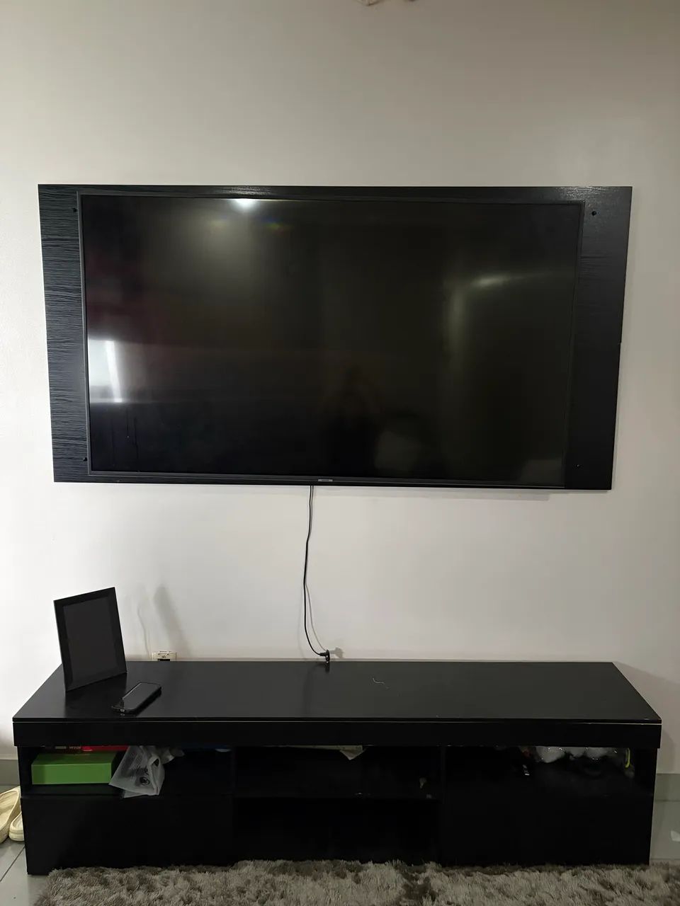 Kit Rack Hack e Painel TV preto 