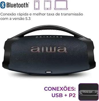 Caixa de som Aiwa Boombox Plux Aws-Bbs-01-B - Foto 2